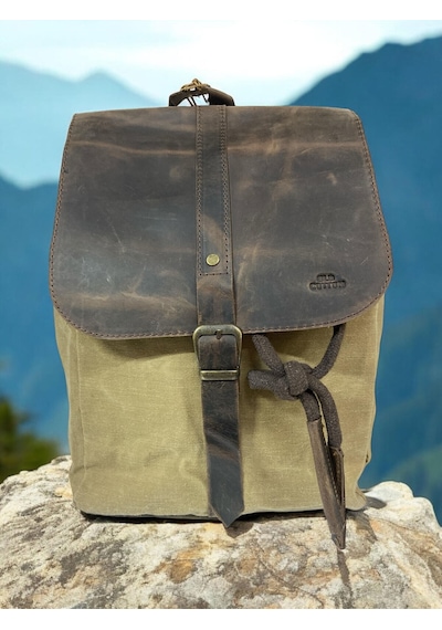 Old Cotton Cargo Deri Kanvas Tek Bölmeli Büzgülü Kapaklı Vintage Disayn Sırt Gezi Çantası Gds Erica Çanta 7120 Kahverengi Old Cotton Cargo Deri Kanvas Tek Bölmeli Büzgülü Kapaklı Vintage Disayn Sırt Gezi Çantası Gds Erica Çanta 7120 Kahverengi