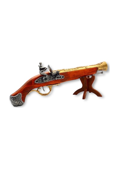 Denix Dekoratif Çakmaklı Tabanca 36 Cm, İngiltere 18. Yüzyıl Flintlock Pistol