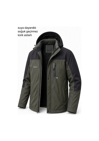 Oksit Tuc 1032 İçi Polar/kürk Astarlı Su İtici Termal Softshell Erkek Mont - Soğuk Geçirmez Spor Kaban Haki Oksit Tuc 1032 İçi Polar/kürk Astarlı Su İtici Termal Softshell Erkek Mont - Soğuk Geçirmez Spor Kaban Haki