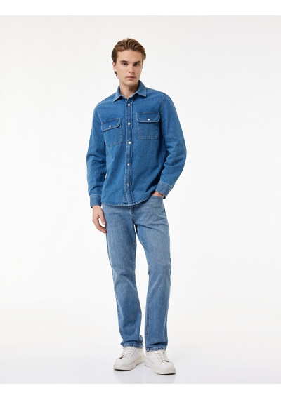 Koton Pamuklu Normal Bel 5 Cepli Straight Fit Jean Pantolon - Mark Jean Orta İndigo 7wam40038nd Koton Pamuklu Normal Bel 5 Cepli Straight Fit Jean Pantolon - Mark Jean Orta İndigo 7wam40038nd