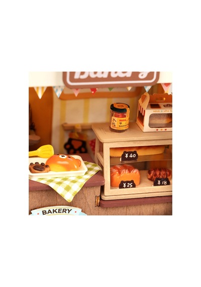 Mini Fırın 3d Puzzle Ahşap Minyatür Maket Kiti Dıy Kendin Yap