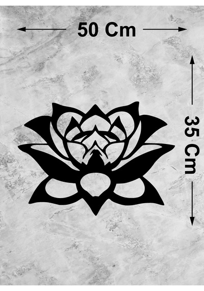 Sticker Usta Lotus Çiçeği Araba Laptop Duvar Folyo Sticker 00366 50x35 Cm