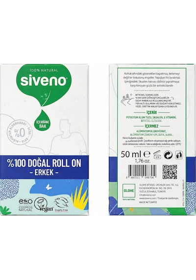 Siveno Doğal Kadın + Erkek Roll-On 50 ML