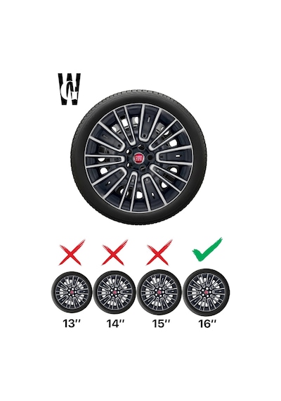 Fiat Egea Urban Ve Cross Uyumlu 16 İnç Jant Kapağı 4 Adet C120