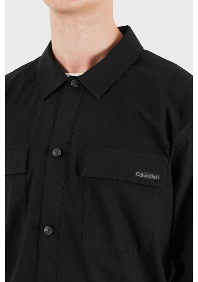 Calvin Klein Pamuklu Regular Fit Göğüs Cepli Gömlek Lv04rg117gub1 Erkek Gömlek Lv04rg117g Ub1 Siyah SİYAH