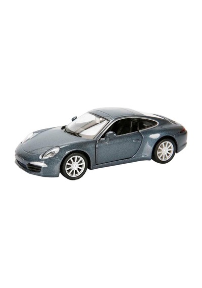 TıfılToys Hobbiez Lisanslı Porsche 911 Carrera Kapıları Açılabilir Model Diecast 1/32 Ölçek Metal Standlı Araç Gri