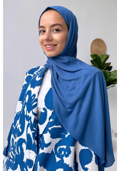 Ka Hijab Penye Şal - İndigo Mavi