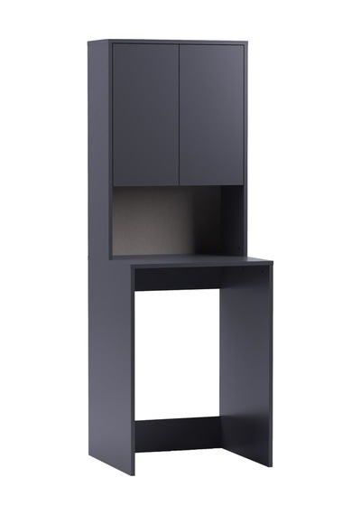 Çamaşır Makinası Dolabı Kurutma Makinası Dolabı 2 Kapaklı 190x67x67 Siyah