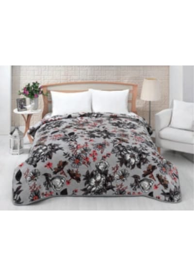 Mink Lacasa Lüks Vizon Tek Kişilik 1095 Gri Battaniye 160X220