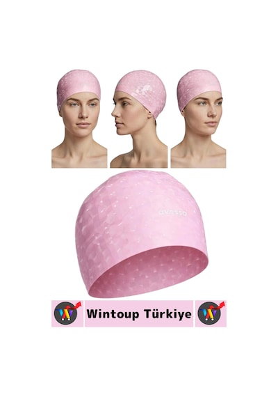 Bone Konforlu Esnek Yumuşak Havuz Deniz Yüzme Kaygan İç Yüzey Çok Şık Kulağa Su Geçirmez Saç Bonesi Çok Renkli