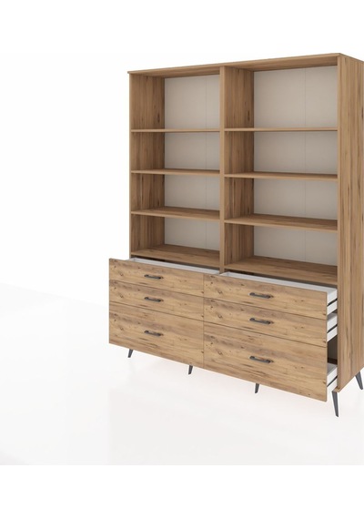 Hyperion Gardrop 8 Raflı 6 Çekmeceli 176x44x221 Çam-çam Çam Hyperion Gardrop 8 Raflı 6 Çekmeceli 176x44x221 Çam-çam Çam