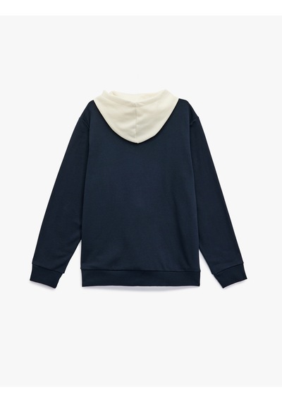 Koton Kanguru Cepli Uzun Kollu Baskılı Şardonlu Renk Kontrastlı Kapşonlu Sweatshirt Lacivert 6wam70093mk Lacivert Koton Kanguru Cepli Uzun Kollu Baskılı Şardonlu Renk Kontrastlı Kapşonlu Sweatshirt Lacivert 6wam70093mk Lacivert