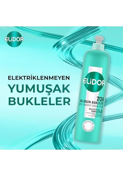 Elidor 7/24 Belirgin Bukleler Saç Bakım Kremi 240 Mililitre
