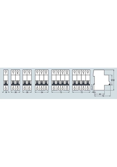 Siemens 5sl6320-7ya 3 Fazlı 20a C Tipi yavaş Karakterli 6ka Oto