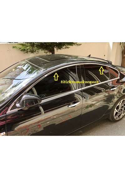 Opel Insıgnıa 2013-2016 Krom Cam Üst Çıtası Aksesuarı 4 Parça