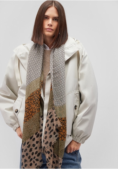 Mavi - Leopar Desenli Şal 1912673-87704 Yeşil