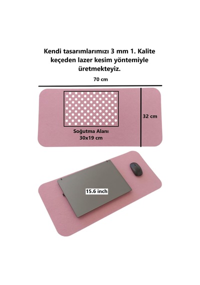 Keçe Masa Üstü Mouse Pad Ve Bilgisayar Düzenleyici 70x32 Cm Antibakteriyel Mat, Doğal Keçe Mat, Masa Koruyucu Altlık, Ofis Ve Ev İçin Minimalist Tasarım Açık Pembe Beyaz - Çok Renkli Keçe Masa Üstü Mouse Pad Ve Bilgisayar Düzenleyici 70x32 Cm Antibakteriyel Mat, Doğal Keçe Mat, Masa Koruyucu Altlık, Ofis Ve Ev İçin Minimalist Tasarım Açık Pembe Beyaz - Çok Renkli