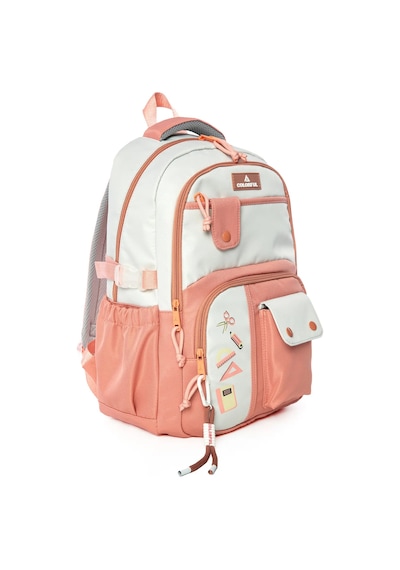 Unisex Ortaokul Lise Okul Sırt Çantası Çok Gözlü 16 İnç Laptop Bölmeli Soft Kumaş Pembe