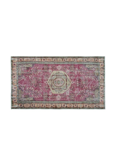 El Dokuması Vintage Yün-pamuk Naturel Halı 23562 148 X 262 Cm Çok Renkli