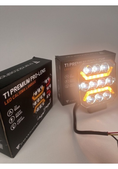 Ahmet Otomotiv Çakarlı Çalışma Lambası Sarı Parklı 12v-24v