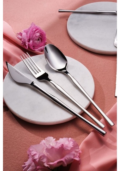 Karaca  Elegance Cane Platin 12 Kişilik 84 Parça Çatal Kaşık Bıçak Takımı