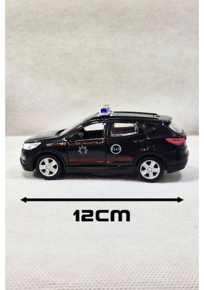 Işıklı Ve Sesli Polis Araba Metal Çek Bırak Polis Oyuncak Araba Model Polis Aracı 1:36 12cm Çok Renkli
