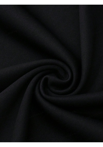 Flood Of Style Crop Ckod-232913 Kalpli Ve Sloganlı Grafik Kısa Siyah