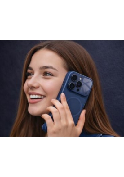 Ag Glass Apple Uyumlu iPhone 16 Pro Max Telefon Kılıfı Mavi