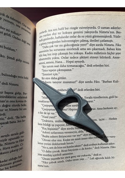 Kedi Figürlü Kitap Okuma Yüzüğü