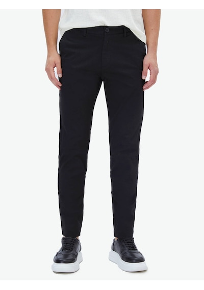 Kip Siyah Dokuma Regular Fit Casual Pamuk Karışımlı Pantolon Siyah Kip Siyah Dokuma Regular Fit Casual Pamuk Karışımlı Pantolon Siyah