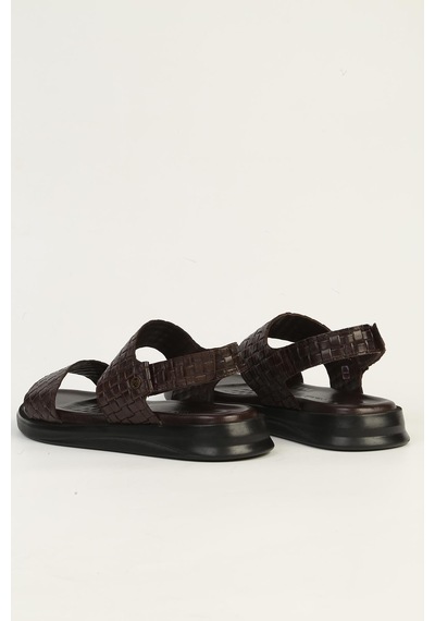 Pierre Cardin Hakiki Deri Kahve Erkek Sandalet Pc-7334 Kahverengi