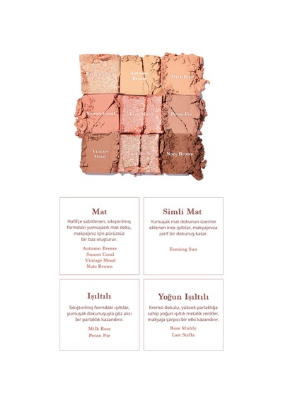 Dasique Mat Ve Işıltılı Renk Seçenekleri Sunan Far Paleti Shadow Palette 05 Sunset Muhly 05 Sunset Muhly