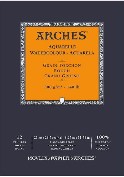 Arches Sulu Boya Blok Defter Rough 300g 12 Yaprak 21x29.7