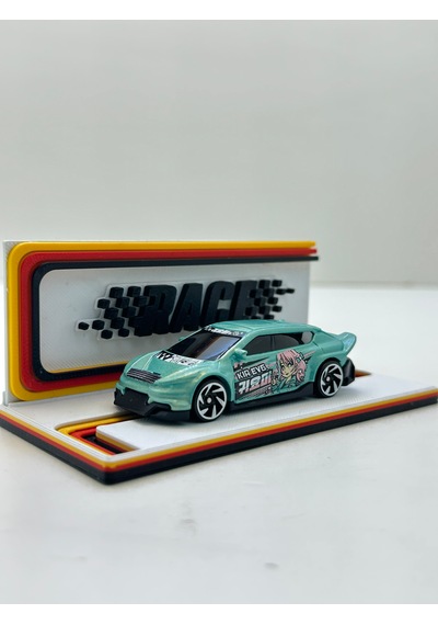 3d Baskı 1/64 Ölçekli Race Tasarımlı Mini Diorama Araç Sergileme Garajı
