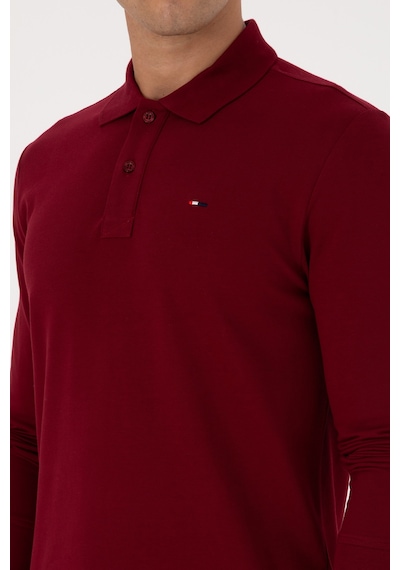 U.S. Polo Assn. Erkek Regular Fit Polo Yaka Bordo Basic Sweatshirt 50315941-VR014