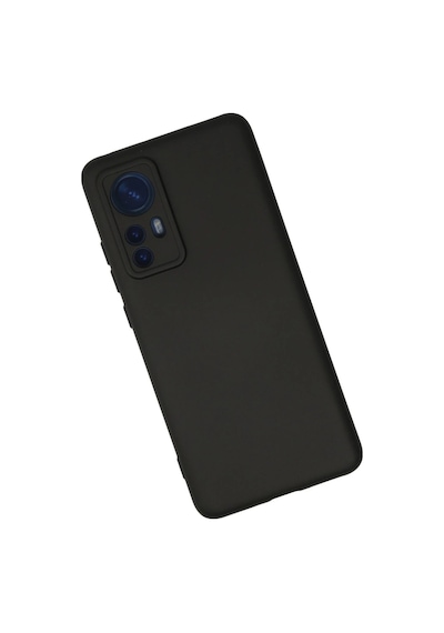 Xiaomi Mi 12 Kılıf Nano İçi Kadife Silikon - Siyah Düz Renkli