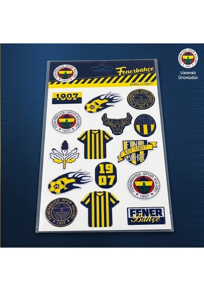 Bakgelal Fenerbahçe Fb Lisanslı Kabartmalı Sticker Seti 3d Sarı Lacivert Taraftar Çıkartmaları - 9071576895247 Lacivert - Sarı