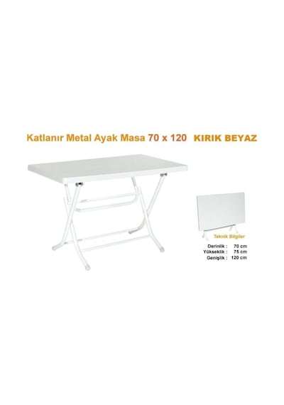 Netbazaars Plastik Katlanır Masa 70x120 Ölçülerinde Nocolor-77a0bab6