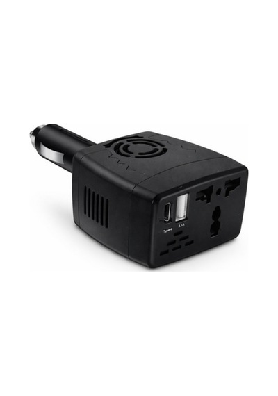 12v'tan 220v'a Araç Voltaj Dönüştürücü 5v Usb Ve Type C Çıkışlı 150w Araç Power İnverter