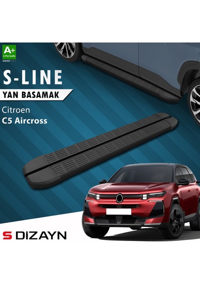 S-dizayn Citroen E-c5 Aircross Elektrikli S-line Siyah Yan Basamak 193 Cm 2024 Üzeri A+ Kalite