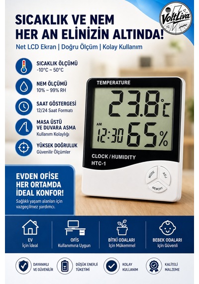 Htc-1 Termometre & Nem Ölçer