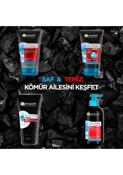Garnier Saf & Temiz Siyah Nokta Karşıtı Kömürlü 3'Ü 1 Arada 150 ML