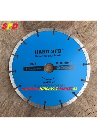 Anadoluhirdavat Sfd 180Mm Mermer Kesici Beton Duvar Kesici Bims Elmas Testere