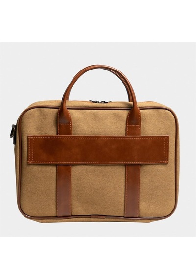 Çantaş Retro Kanvas 40x29 Evrak Ve Laptop Çantası 15 İnç Camel