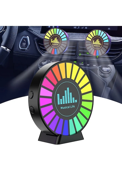 Rgb Sese Duyarlı Ritim Animasyonlu Müzik Ekolayzer Şarjlı Kokulu