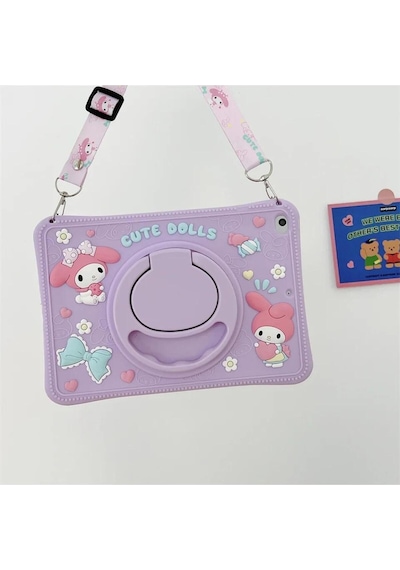 Ennar Honor Pad X9 11.5 İnç Cute Dolls Askılı Standlı Tablet Kılıfı+tablet Kalemi Arka Kapak