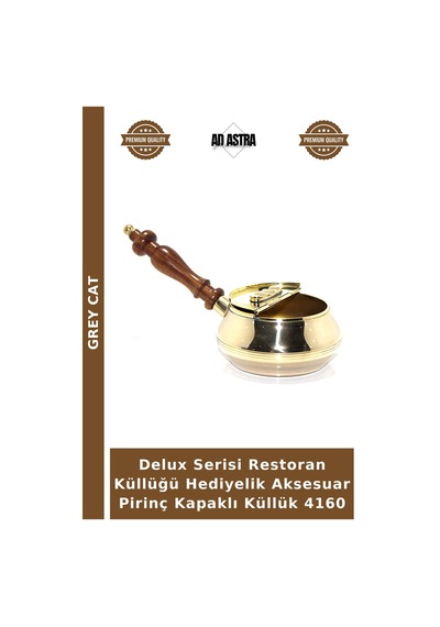 Delux Serisi Restoran Küllüğü Hediyelik Aksesuar Pirinç Kapaklı Küllük 4160 Çok Renkli