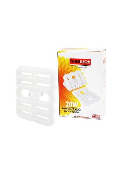 Bay Nisaluce Eamp-096/b 30w - E27flower Katlanır- 4b Şekil16x21cmbeyaz Led Lamba Ampul 2700lümen- 6500k Bx40 Najmaddi