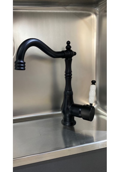 Armour Armatür Rustik Lavabo Bataryası Siyah