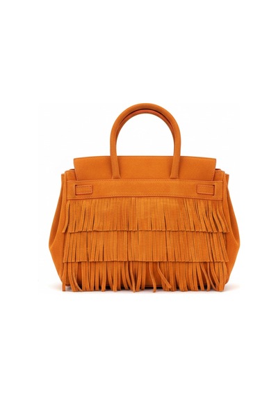 Voi Luxe Sierra Turuncu - Hermes Model Süet Çanta Çok Renkli